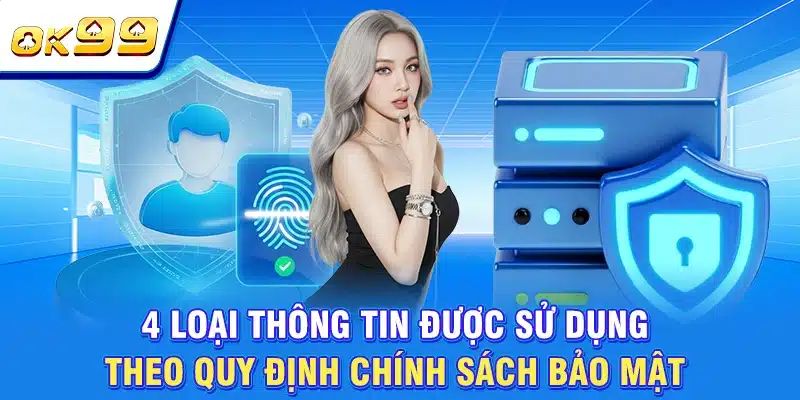 Chính Sách Bảo Mật OK99: Hệ Thống Bảo Vệ Dữ Liệu Tối Tân 1 4 loại thông tin được sử dụng theo quy định chính sách bảo mật